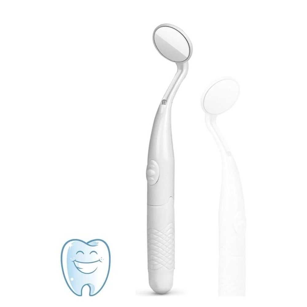 Dental Mirror with Light,Teeth Inspection LED Mirror,Anti-Fog Mouth Mirror,Denti